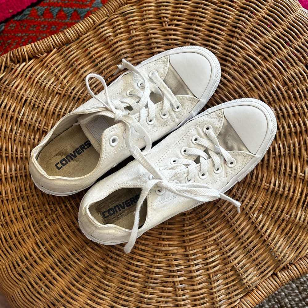 Size 8 or 39 Converse Women's White Shoe